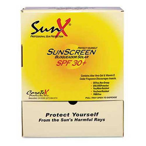 SunX SPF30 Sunscreen, Single Dose Pouch, 100/Box