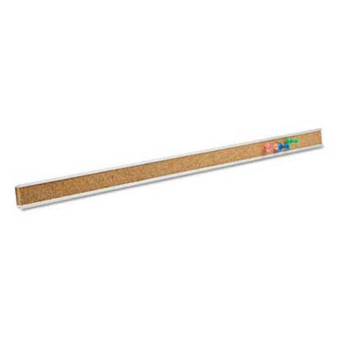 Quartet Bulletin Bar I Natural Cork Bulletin, 48 x 1, Brown, Silver Aluminum Frame