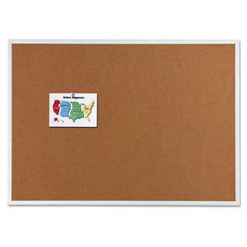 Quartet Classic Cork Bulletin Board, 60 x 36, Silver Aluminum Frame