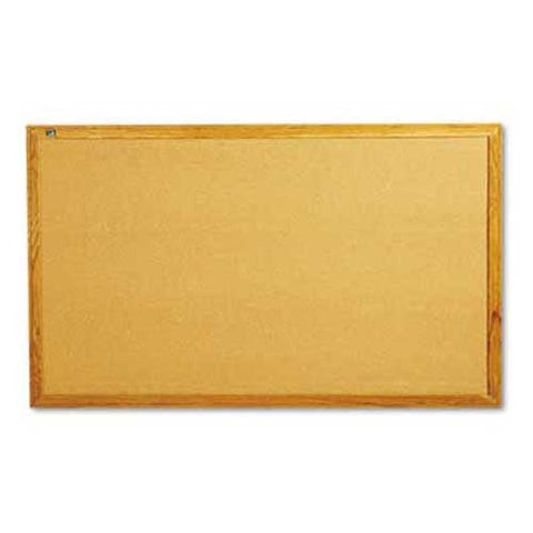 Quartet Classic Cork Bulletin Board, 60 x 36, Oak Finish Frame