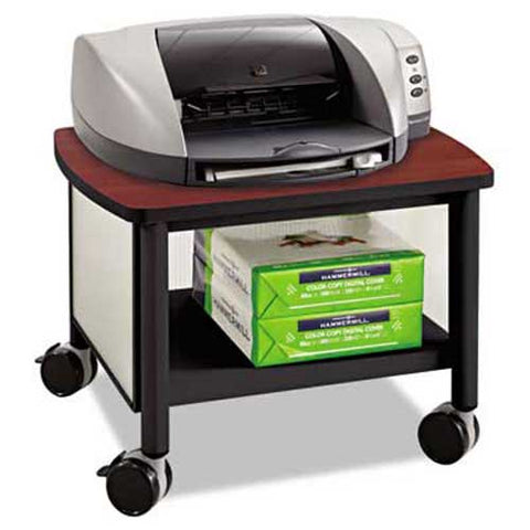 Safco Impromptu Under Table Printer Stand, 20-1/2w x 16-1/2d x 14-1/2h, Black/Cherry