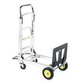 Safco HideAway Convertible Truck, 400lb Capacity, 15 1/2 x 43 x 36, Aluminum