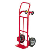 Safco Two-Way Convertible Hand Truck, 500-600lb Capacity, 18w x 51h, Red