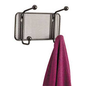 Safco Onyx Mesh Wall Racks, 2-Hook, Steel