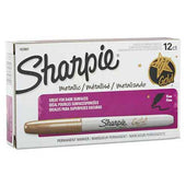 Sharpie Metallic Permanent Markers, Gold, Dozen