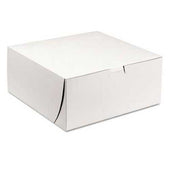 SCT Tuck-Top Bakery Boxes, 9w x 9d x 4h, White, 200/Carton