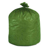 Stout Eco-Degradable Plastic Trash Garbage Bag, 33gal, 1.1mil, 33 x 40, Green, 40/Box