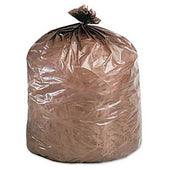 Stout Eco-Degradable Plastic Trash Garbage Bag, 39gal, 1.1mil, 33 x 44, Brown, 40/Box