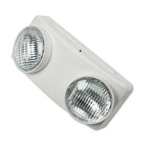 Tatco Swivel Head Twin Beam Emergency Lighting Unit, 12 3/4 inchw x 4 inchd x 5 1/2 inchh, White