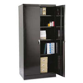 Tennsco 78 inch High Deluxe Cabinet, 36w x 24d x 78h, Black