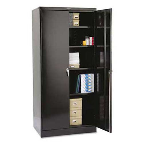 Tennsco 78 inch High Deluxe Cabinet, 36w x 24d x 78h, Black