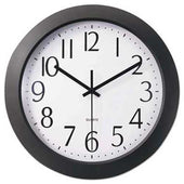 Universal One Whisper Quiet Clock, 12 inch, Black