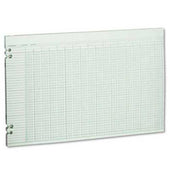 Wilson Jones Accounting Sheets, 30 Columns, 11 x 17, 100 Loose Sheets/Pack, Green