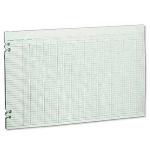 Wilson Jones Accounting Sheets, 30 Columns, 11 x 17, 100 Loose Sheets/Pack, Green
