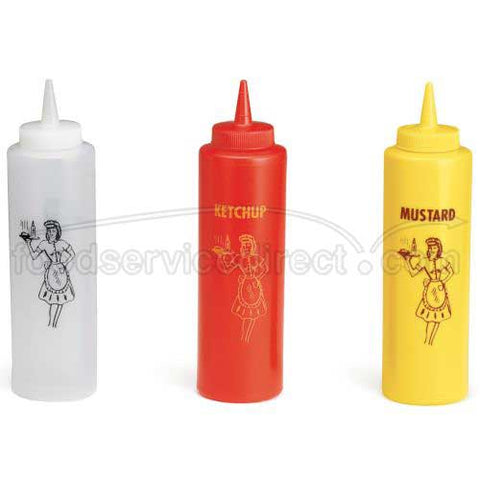 Tablecraft Nostalgia Mustard Squeeze Dispenser, 12 Ounce -- 12 per case