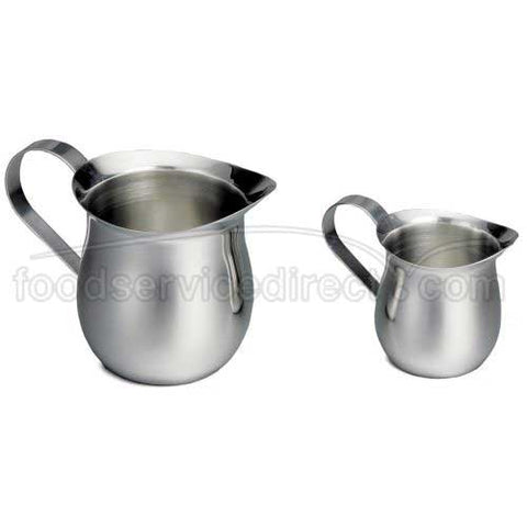 Tablecraft Stainless Steel Mirror Finish Bell Creamer, 12 Ounce.