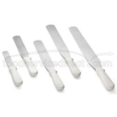 Tablecraft Icing Spatula with White ABS Handle, 14 inch.