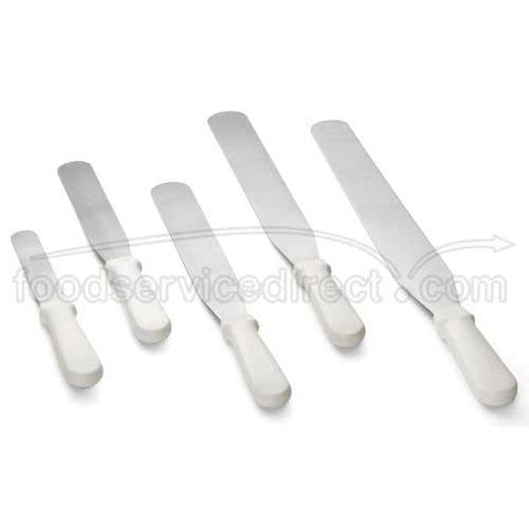 Tablecraft Icing Spatula with White ABS Handle, 14 inch.