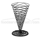 Tablecraft Artisan Collection Black Powder Coated Metal Appetizer Cone, 4 3/4 x 6 3/4 inch