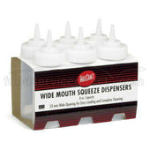 Tablecraft Cash and Carry Natural Wide Mouth Squeeze Dispenser, 8 Ounce -- 12 pack per case.
