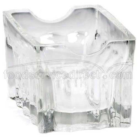 Tablecraft Fluted Glass Sugar Packet Holder -- 12 per case.