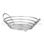 Tablecraft Chrome Plated Round Display Basket, 12 x 3 1/4 inch