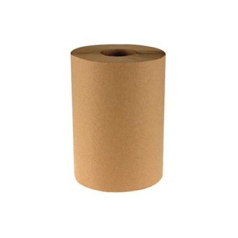 Boardwalk Kraft Natural 1 Ply Hardwound Towel, 8 inch -- 6 rolls per case.