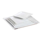 Yanco Lion King Bone White Square Plate, 10 1/4 inch Length x 10 1/4 inch Width -- 24 per case.