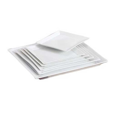 Yanco Lion King Bone White Square Plate, 10 1/4 inch Length x 10 1/4 inch Width -- 24 per case.