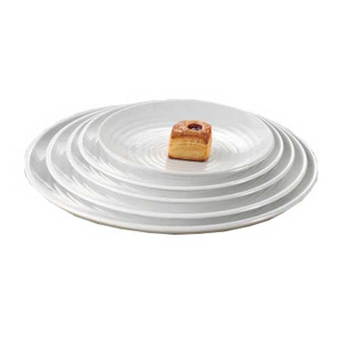 Yanco Milando Melamine White Round Plate, 11 1/2 inch Diameter -- 12 per case.