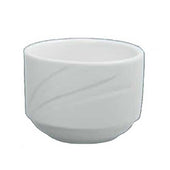 Yanco Miami Porcelain Bone White Round Embossed Bouillon, 7 1/2 Ounce -- 36 per case.