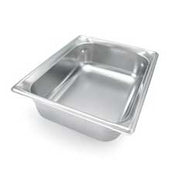 Super Pan, One Half Size,18-8 Stainless Steel,Dimensions 10 3/8 X 12 13/16 Inches, 3.8 Ltrs.