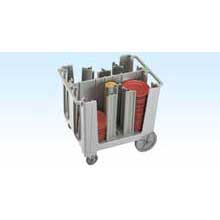 Cambro S Series Adjustable Dish Caddy with 6 Divider, Slate Blue, 29.125 x 38.25 x 32.375 inch.