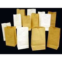 AJM Packaging Bleached Grocery Bag -- 500 per case.