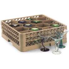 Traex Rack Max Beige 12 Compartment Full Size Dishwasher Glass Rack, 9 inch -- 2 per case.