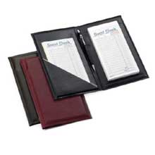 Tablecraft 14 Point Vinyl Order Server Pad - Two Fold, 5.25 x 8.5 inch