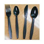 Goldmax Platinum Series Black Polystyrene Extra Heavy Weight Teaspoon, 13.75 x 8.50 x 8.75 inch -- 10 per case.