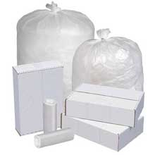 Pitt Plastics High Density Clear 16 Micron Can Liner -- 200 per case.