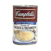 Campbells Condensed Cream of Chicken and Mushroom Soup - 10.75 oz. can, 12 per case
