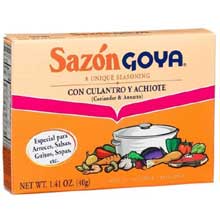 Sazon Goya with Coriander and Annatto - 6 oz. box, 33 per case