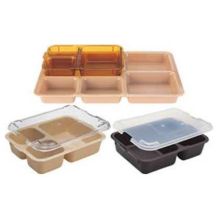 Cambro Co Polymer 3 Compartment Meal Delivery Insert Tray, Brown, 8 9/16 x 6 1/4 x 1 7/8 inch -- 24 per case.
