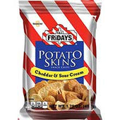 TGI Fridays Cheddar and Sour Cream Potato Skins - 1.75 oz. bag, 55 per case
