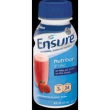 Ensure Strawberries and Cream Nutrition Shake, 8 Fluid Ounce Bottle -- 24 per case.