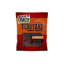 Oberto Natural Style Teriyaki Beef Jerky, 3.25 Ounce -- 8 per case.