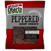 Oberto Natural Style Peppered Beef Jerky, 3.25 Ounce -- 8 per case.