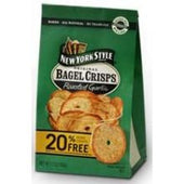 New York Style Garlic Bagel Crisps, 7.2 Ounce -- 12 per case.