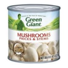 Green Giant Mushrooms Pieces and Stems Vegetable, 4 Ounce -- 24 per case.