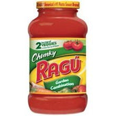 Ragu Chunky Garden Combination Pasta Sauce, 45 Ounce -- 12 per case.