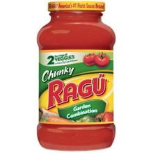 Ragu Chunky Garden Combination Pasta Sauce, 45 Ounce -- 12 per case.
