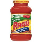 Ragu Chunky Tomato Garlic and Onion Pasta Sauce, 45 Ounce -- 12 per case.